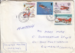 69302- CHRISTMAS, PENGUINS, SQUID, PLANE, DOG SLED, STAMPS ON COVER, 2000, BRITISH ANTARCTIC TERRITORIES - Storia Postale