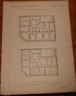 Plan D'une Maison D'angle à Paris, Rue Hippolyte Lebas N°8. 1880. - Opere Pubbliche