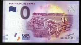 France - Billet Touristique 0 Euro 2018 N°1031 (UEEE001031/5000) - PONT-CANAL DE BRIARE - Privatentwürfe