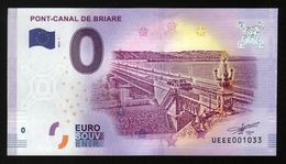 France - Billet Touristique 0 Euro 2018 N°1033 (UEEE001033/5000) - PONT-CANAL DE BRIARE - Privatentwürfe