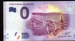 France - Billet Touristique 0 Euro 2018 N°1034 (UEEE001034/5000) - PONT-CANAL DE BRIARE - Privatentwürfe