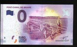 France - Billet Touristique 0 Euro 2018 N°1037 (UEEE001037/5000) - PONT-CANAL DE BRIARE - Prove Private