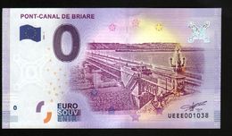 France - Billet Touristique 0 Euro 2018 N°1038 (UEEE001038/5000) - PONT-CANAL DE BRIARE - Privatentwürfe