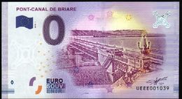 France - Billet Touristique 0 Euro 2018 N°1039 (UEEE001039/5000) - PONT-CANAL DE BRIARE - Privatentwürfe