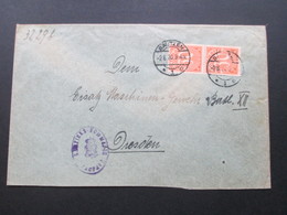 DR Infla Dienstmarken /Dienstpost 1920 Nr. 27 MeF /senkrechtes Paar! Feldpost! Bezirks Kommando.Maschinengewehr Batl.XII - Dienstzegels
