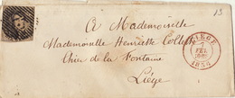 épaulette 10 Centimes Liège Liège - 1849-1865 Medaillons (Varia)