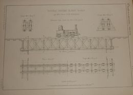 Plan Du Nouveau Système De Pont Mobile. Monsieur Le Prince A. De Polignac. 1860 - Public Works
