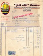 92- RUEIL MALMAISON- RARE FACTURE GOLD SHIP LIQUEURS-A. LAVARENNE-5 RUE JEAN EDELINE-1949 MISS MENTHE-PEPPERMINT - - Straßenhandel Und Kleingewerbe