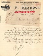 24- EYMET- RARE LETTRE MANUSCRITE SIGNEE F. BEAUDOT- MACHINES AGRICOLES-AGRICULTURE-QUINCAILLERIE TAILLANDERIE-1904 - Agriculture