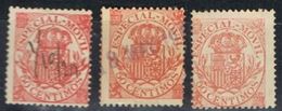 Tres 50 Cts Especial Movil, Fiscal Postal, Monarquico, VARIEDAD Color Num 27 */º - Postage-Revenue Stamps