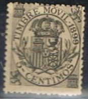 Timbre Movil 1899, Fiscal Postal 5 Cts, Monarquico * - Fiscali-postali