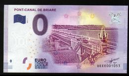 France - Billet Touristique 0 Euro 2018 N°1053 (UEEE001053/5000) - PONT-CANAL DE BRIARE - Private Proofs / Unofficial