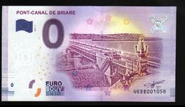 France - Billet Touristique 0 Euro 2018 N°1058 (UEEE001058/5000) - PONT-CANAL DE BRIARE - Privatentwürfe