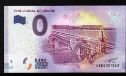 France - Billet Touristique 0 Euro 2018 N°1063 (UEEE001063/5000) - PONT-CANAL DE BRIARE - Privatentwürfe
