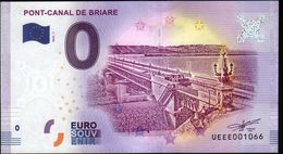 France - Billet Touristique 0 Euro 2018 N°1066 (UEEE001066/5000) - PONT-CANAL DE BRIARE - Privatentwürfe
