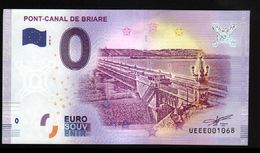France - Billet Touristique 0 Euro 2018 N°1068 (UEEE001068/5000) - PONT-CANAL DE BRIARE - Privatentwürfe