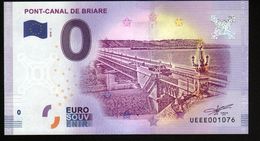 France - Billet Touristique 0 Euro 2018 N°1076 (UEEE001076/5000) - PONT-CANAL DE BRIARE - Private Proofs / Unofficial