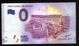 France - Billet Touristique 0 Euro 2018 N°1077 (UEEE001077/5000) - PONT-CANAL DE BRIARE - Privatentwürfe