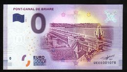 France - Billet Touristique 0 Euro 2018 N°1078 (UEEE001078/5000) - PONT-CANAL DE BRIARE - Privatentwürfe