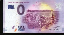 France - Billet Touristique 0 Euro 2018 N°1081 (UEEE001081/5000) - PONT-CANAL DE BRIARE - Privatentwürfe