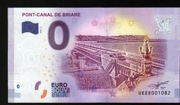 France - Billet Touristique 0 Euro 2018 N°1082 (UEEE001082/5000) - PONT-CANAL DE BRIARE - Privatentwürfe
