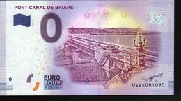 France - Billet Touristique 0 Euro 2018 N°1090 (UEEE001090/5000) - PONT-CANAL DE BRIARE - Privatentwürfe
