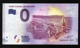 France - Billet Touristique 0 Euro 2018 N°1093 (UEEE001093/5000) - PONT-CANAL DE BRIARE - Privatentwürfe