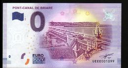 France - Billet Touristique 0 Euro 2018 N°1099 (UEEE001099/5000) - PONT-CANAL DE BRIARE - Privéproeven