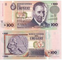 URUGUAY  100 Pesos Uruguayos P85a    Serie D  Dated 2003   UNC - Uruguay