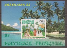 FRENCH POLYNESIA 1983 BRASILIANA 83 MNH - Blocchi & Foglietti