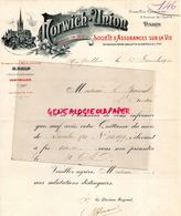 34- MONTPELLIER-PARIS- RARE BELLE LETTRE NORWICH UNION-ASSURANCES VIE-3 AVENUE OPERA-B. BALP-1 PLACE COMEDIE-1910 - Bank & Insurance