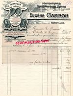 34- MONTPELLIER- FACTURE EUGENE CAMBON- A. BAISSADE- FABRIQUE GRAISSES INDUSTRIELLES-CAOUTCHOUC AMIANTE-10 RUE D' ALGER- - Old Professions