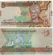 TURKMENISTAN    5  Manat.  P30   ( 2012 )   UNC - Turkménistan