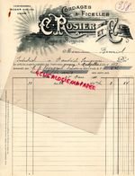 38- VIENNE- FACTURE C. ROSIER- CORDAGES FICELLES-CABLE-ROUTE D' AVIGNON- CORDE- 1911 - Artesanos