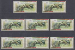 ISRAEL 2014 KLUSSENDORF ATM WEASELS AND RELATED SPECIES FULL SET OF 8 STAMPS - Vignettes D'affranchissement (Frama)