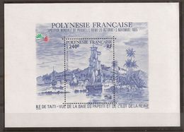 FRENCH POLYNESIA 1985 Italia 85 MNH - Hojas Y Bloques