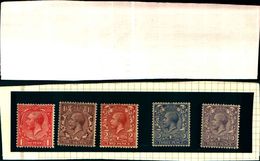 85903) Gran Bretagna-1912 GiorgioV Di Profilo-n140/141/142/144/164-MNH** - Nuovi