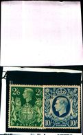 85904) Gran Bretagna-1942 GiorgioVI Alti Valori-n.233-MLH*+234-MNH** - Unused Stamps