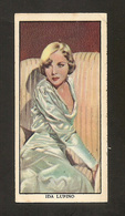 IDA LUPINO SIZE CIGARETTES CARD FROM MILKY WAY BARS MARS CONFECTION 1930s - Altri