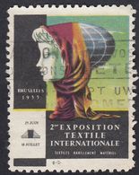 BELGIO BELGIE BELGIQUE - 1955 - Erinnofilo Obliterato: Seconda Esposizione Tessile Internazionale Di Bruxelles - Erinnofilia [E]