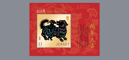 Jersey  2018   Jaar Vd Hond    Year Of The Dog   Blok-m /s Postfris/mnh/neuf - Unused Stamps