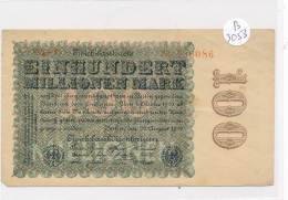 Billets -B3053- Allemagne - 100 Millionen  Mark 1923 (type, Nature, Valeur, état.) - 100 Mio. Mark
