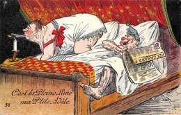 Illustration - C'est La Pleine Lune Ma P'tite Adèle - Couple Humour - Journal Le Canard - 1900-1949