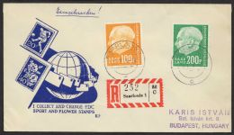 Mi-Nr. 426/7, "Heuß II", Dek. MiF Auf R.Brief Nach Ungarn Mit Ankunft - Covers & Documents