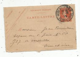 Carte Lettre , ENTIER POSTAL ,  VERSAILLES R. P. ,  1915 - Cartes-lettres