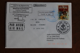 2001    -   MARION  DUFRESNE      ENVELOPPE  COMPLETE - Lettres & Documents