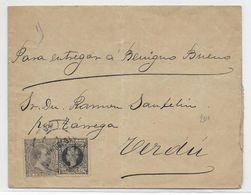 1899 - ESPAGNE - ENVELOPPE Avec COMPLEMENT TIMBRE IMPOT De GUERRE => TERDU - Covers & Documents