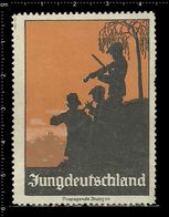 German Poster Stamp, Reklamemarke, Cinderella, Scout, Erkunden, Scout Posing, Erkunden Posierend, Jungdeutschland. - Oblitérés