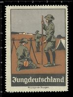 German Poster Stamp, Reklamemarke, Cinderella, Scout, Erkunden, Scout Posing, Erkunden Posierend, Jungdeutschland. - Gebraucht