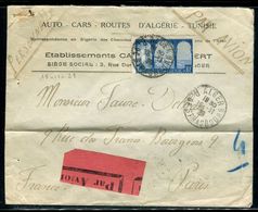 Algérie - Enveloppe Commerciale De Alger Pour Paris En 1929 Par Avion - Ref F97 - Covers & Documents